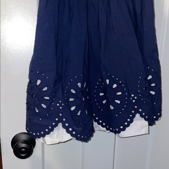 Janie and Jack Navy Blue Eyelet Dress - Picture 6 of 7